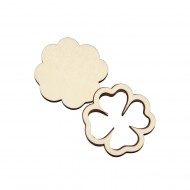 Set Doua Figurine - Brosa-Martisor Licheni - Trifoi - 50x48 mm