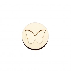 Set Doua Figurine - Brosa-Martisor Licheni - Cerc - Model Fluture - 50x50 mm
