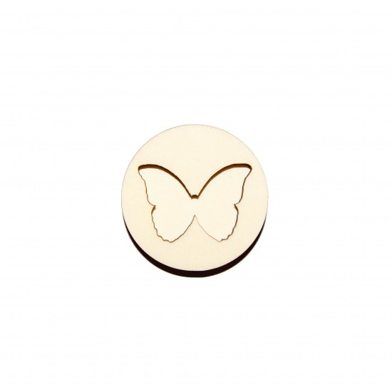 Set Doua Figurine - Brosa-Martisor Licheni - Cerc - Model Fluture - 50x50 mm