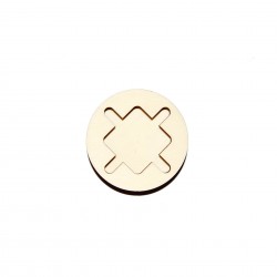 Set Doua Figurine - Brosa-Martisor Licheni - Cerc - Model Traditional - 50x50 mm