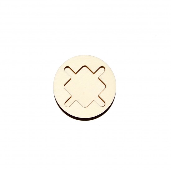 Set Doua Figurine - Brosa-Martisor Licheni - Cerc - Model Traditional - 50x50 mm