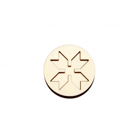 Set Doua Figurine - Brosa-Martisor Licheni - Cerc - Model Traditional2 - 50x50 mm