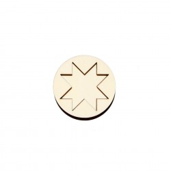 Set Doua Figurine - Brosa-Martisor Licheni - Cerc - Model Traditional3 - 50x50 mm