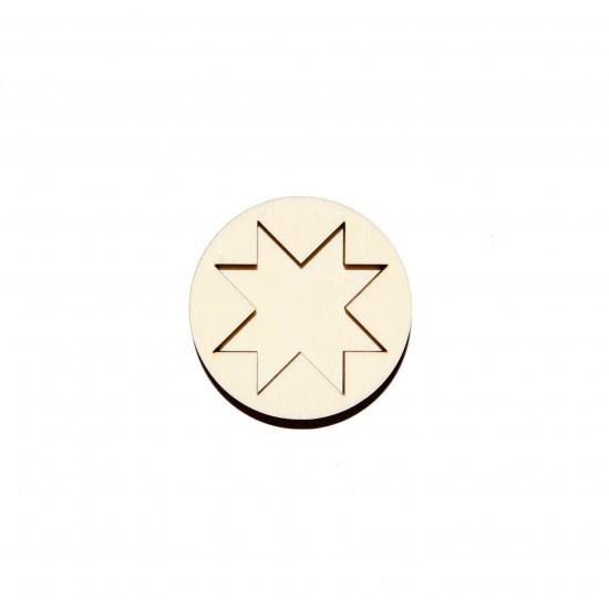 Set Doua Figurine - Brosa-Martisor Licheni - Cerc - Model Traditional3 - 50x50 mm
