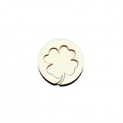 Set Doua Figurine - Brosa-Martisor Licheni - Cerc - Trifoi cu patru foi - 50x50 mm