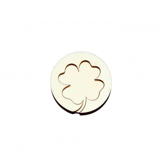 Set Doua Figurine - Brosa-Martisor Licheni - Cerc - Trifoi cu patru foi - 50x50 mm