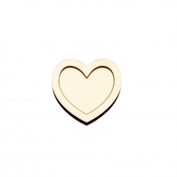 Set Doua Figurine - Brosa-Martisor Licheni - Inima - 49x45 mm