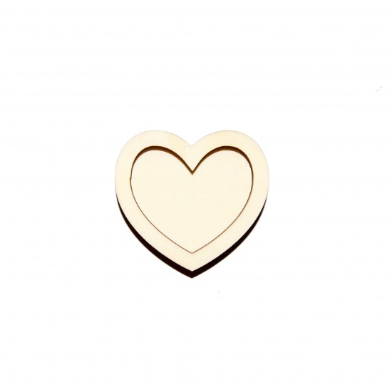 Set Doua Figurine - Brosa-Martisor Licheni - Inima - 49x45 mm