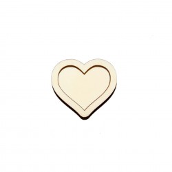 Set Doua Figurine - Brosa-Martisor Licheni - Inima - 50x44 mm