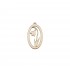Figurina Oval cu Ghiocel Blank - 45x27 mm