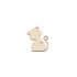 Figurina Pisica cu inimioara perforata Blank  - 40x35 mm - 40x35 mm