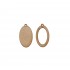 Set Doua Figurine Ovale Blank - 43x25 mm - MDF2.5mm
