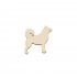 Figurina Caine Akita din lemn - C02 - 50x50 mm