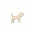 Figurina Caine Beagle din lemn - C03 - 50x40 mm