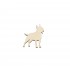 Figurina Caine Bull-Terrier din lemn - C09 - 45x41 mm