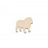 Figurina Caine Bulldog din lemn - C07 - 50x43 mm