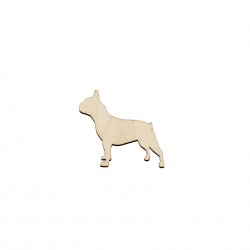Figurina Caine Bulldog Francez din lemn - C08 - 50x43 mm