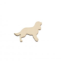 Figurina Caine Cavalier Charles Spaniel din lemn - C10 - 50x35 mm