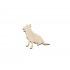 Figurina Caine Ciobanesc German din lemn - C12 - 45x43 mm
