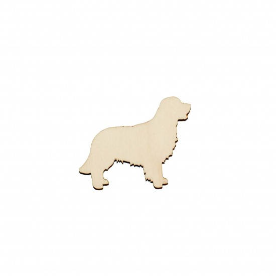Figurina Caine Golden Retriever din lemn - C13 - 50x40 mm