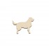 Figurina Caine Golden Retriever din lemn - C14 - 50x37 mm