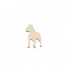 Figurina Caine Pitbull din lemn - C18 - 50x30 mm