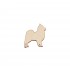 Figurina Caine Pomeranian din lemn - C19 - 40x40 mm
