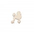 Figurina Caine Poodle din lemn - C20 - 50x46 mm