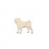 Figurina Caine Pug din lemn - C21 - 50x40 mm