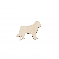 Figurina Caine Saint Bernard din lemn - C24 - 50x36 mm
