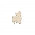 Figurina Caine Yorkshire Terrier din lemn - C26 - 45x36 mm