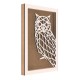 Rama din MDF pentru Muschi sau Licheni - Bufnita - 350x250x26 mm