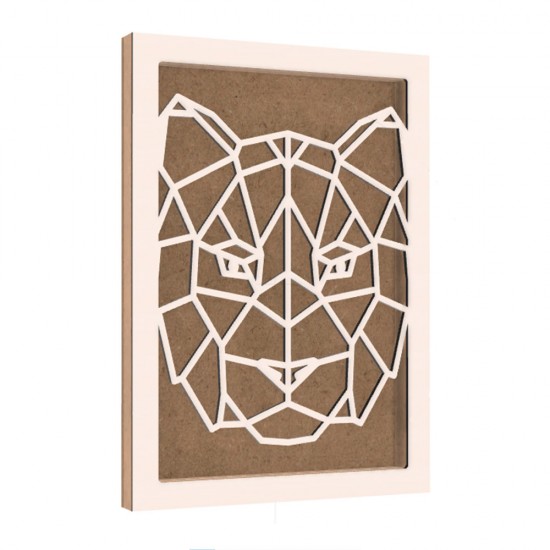 Rama din MDF pentru Muschi sau Licheni - Leu - 350x250x26 mm