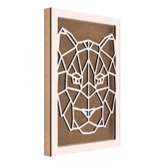 Rama din MDF pentru Muschi sau Licheni - Leu - 350x250x26 mm