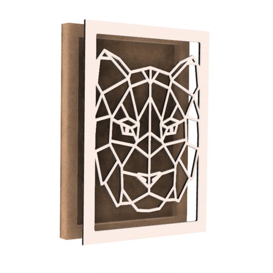 Rama din MDF pentru Muschi sau Licheni - Leu - 350x250x26 mm