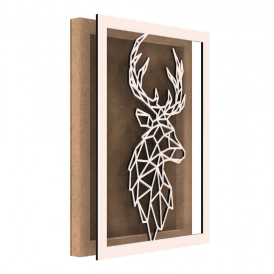Rama din MDF pentru Muschi sau Licheni - Ren - 350x250x26 mm