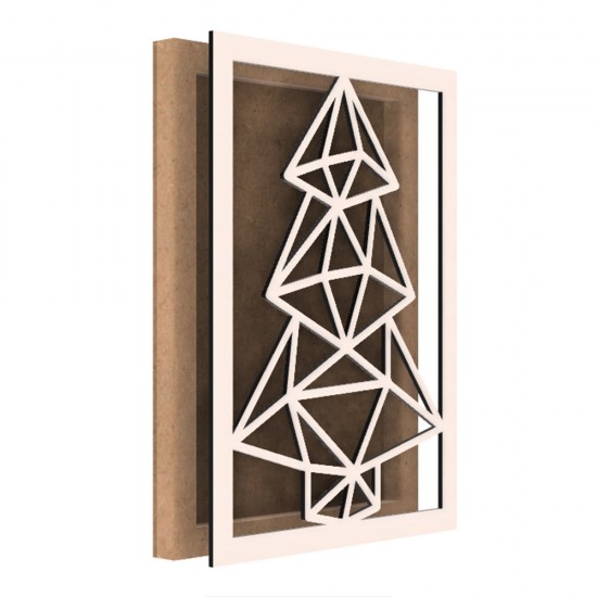 Rama din MDF pentru Muschi sau Licheni - Brad - B1 - 350x250x26 mm