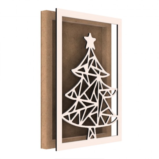 Rama din MDF pentru Muschi sau Licheni - Brad - B2 - 350x250x26 mm