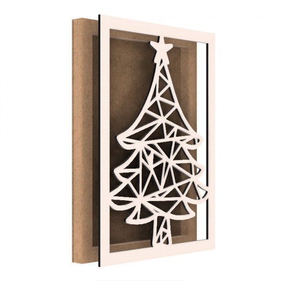 Rama din MDF pentru Muschi sau Licheni - Brad - B3 - 350x250x26 mm