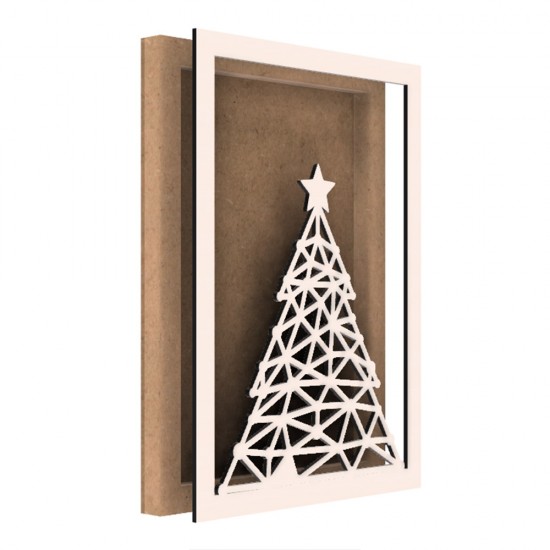 Rama din MDF pentru Muschi sau Licheni - Brad - B4 - 350x250x26 mm