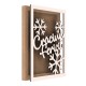 Rama din MDF pentru Muschi sau Licheni - Craciun Fericit - 350x250x26 mm