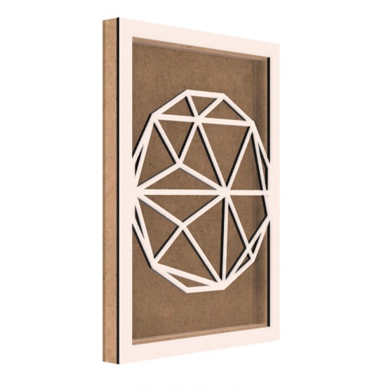  Rama din MDF pentru Muschi sau Licheni - Glob - G2 - 350x250x26 mm