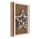 Rama din MDF pentru Muschi sau Licheni - Stea - S2 - 350x250x26 mm