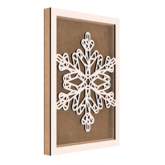 Rama din MDF pentru Muschi sau Licheni - Fulg - 350x250x26 mm