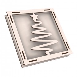 Rama din Placaj de Albasia pentru Muschi sau Licheni - Brad - 200x200x20 mm