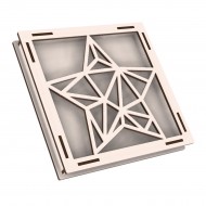 Rama din Placaj de Albasia pentru Muschi sau Licheni - Stea - 200x200x20 mm