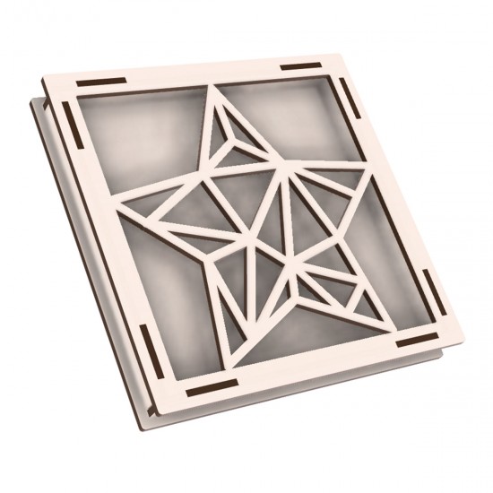 Rama din Placaj de Albasia pentru Muschi sau Licheni - Stea - 200x200x20 mm Rama din Placaj de Albasia pentru Muschi sau Licheni - Stea - 200x200x20 mm