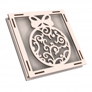 Rama din Placaj de Albasia pentru Muschi sau Licheni - Glob - 200x200x20 mm