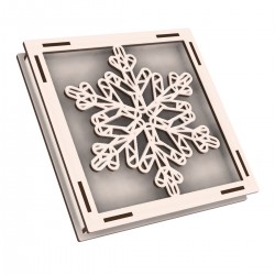 Rama din Placaj de Albasia pentru Muschi sau Licheni - Fulg - 200x200x20 mm