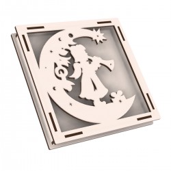 Rama din Placaj de Albasia pentru Muschi sau Licheni - Ingeras - 200x200x20 mm